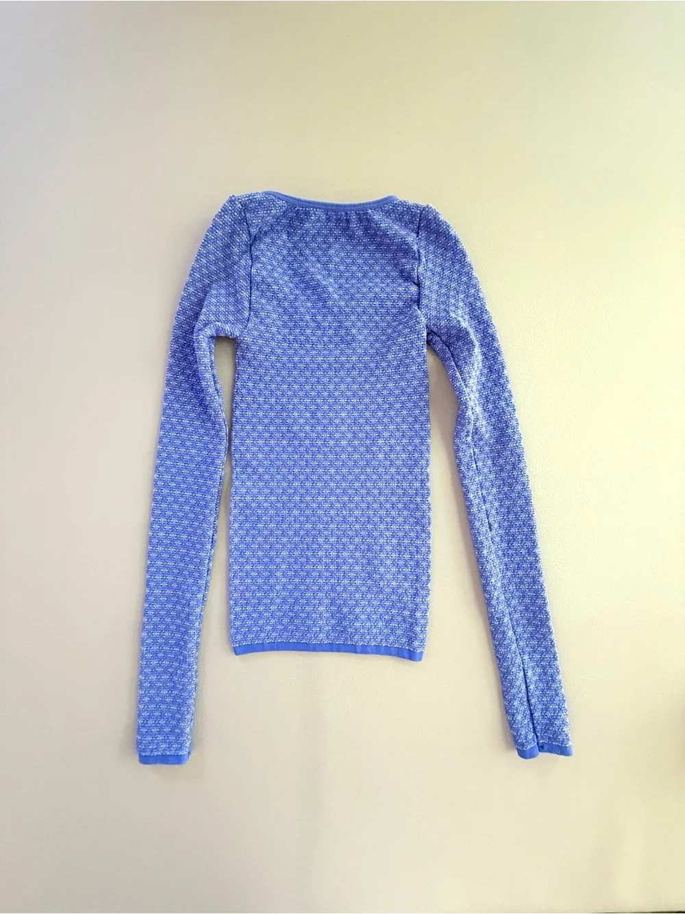 Free People Blue Love Letter Long Sleeve Knit Top - XS Small Bridge size XS/S